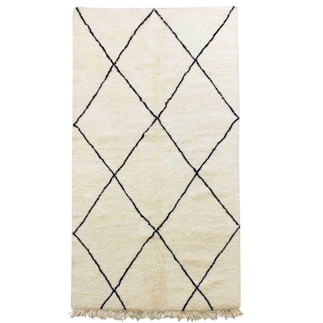 Classic Black Beni Rug | Vertical Ourain Rug | Ima Rugs