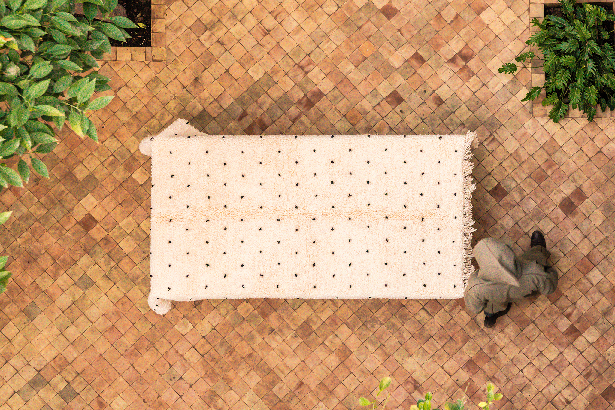 Classic Dot Ourain | Black & White Dot Rug | Ima Rugs