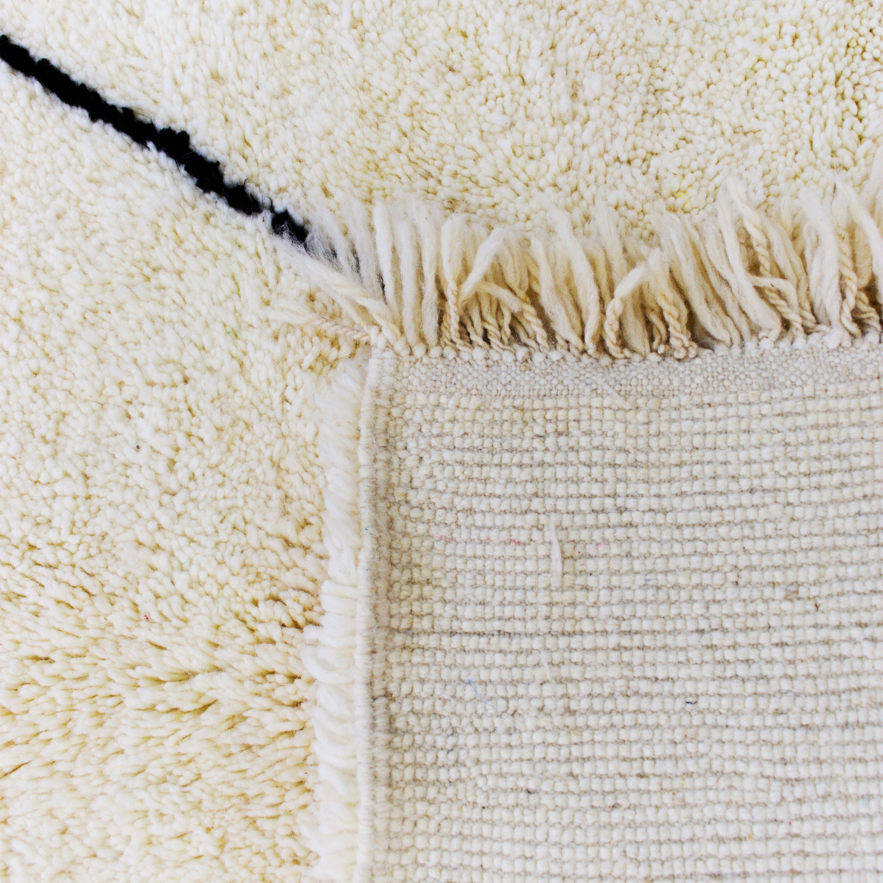 Classic Black Beni Rug | Vertical Ourain Rug | Ima Rugs