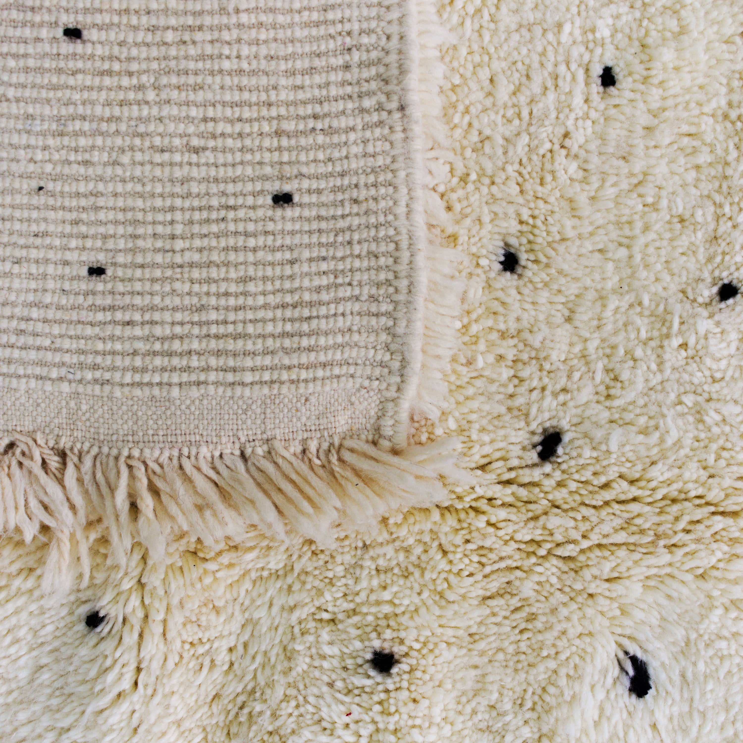 Black & White Dot Rug | Hand-woven Dot Rug | Ima Rugs