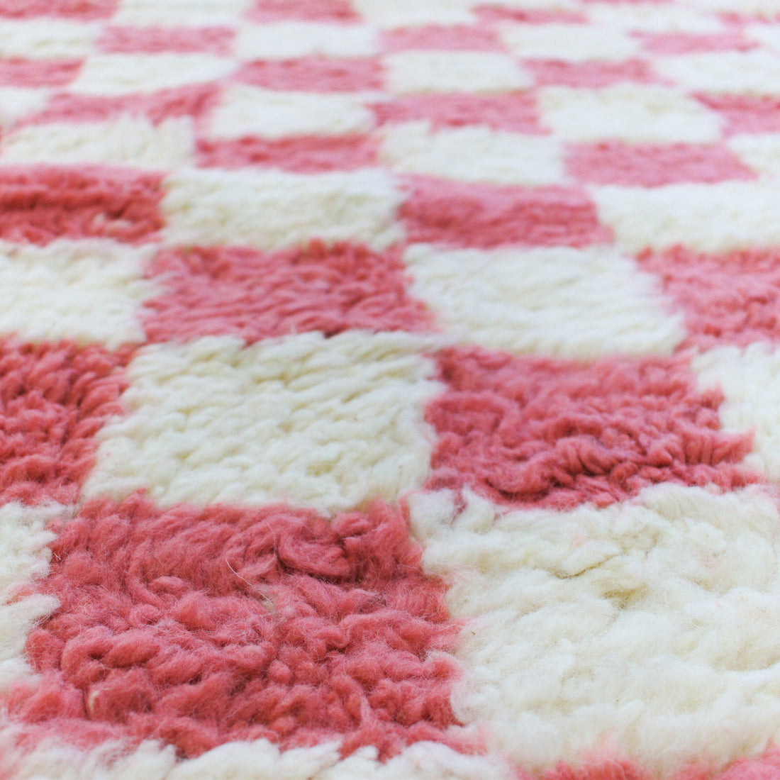 Salmon Checker Rug | Checkerboard Rug | Ima Rugs