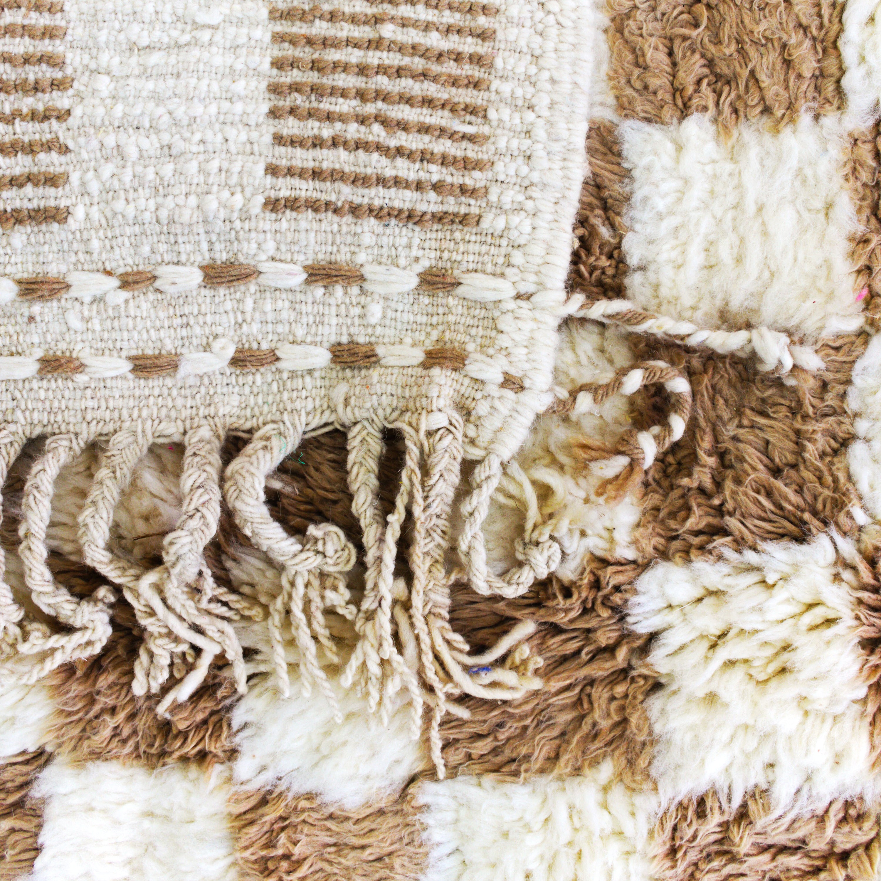 Taupe Checkered Rug | Dynamic Neutral Carpet | Ima Rugs