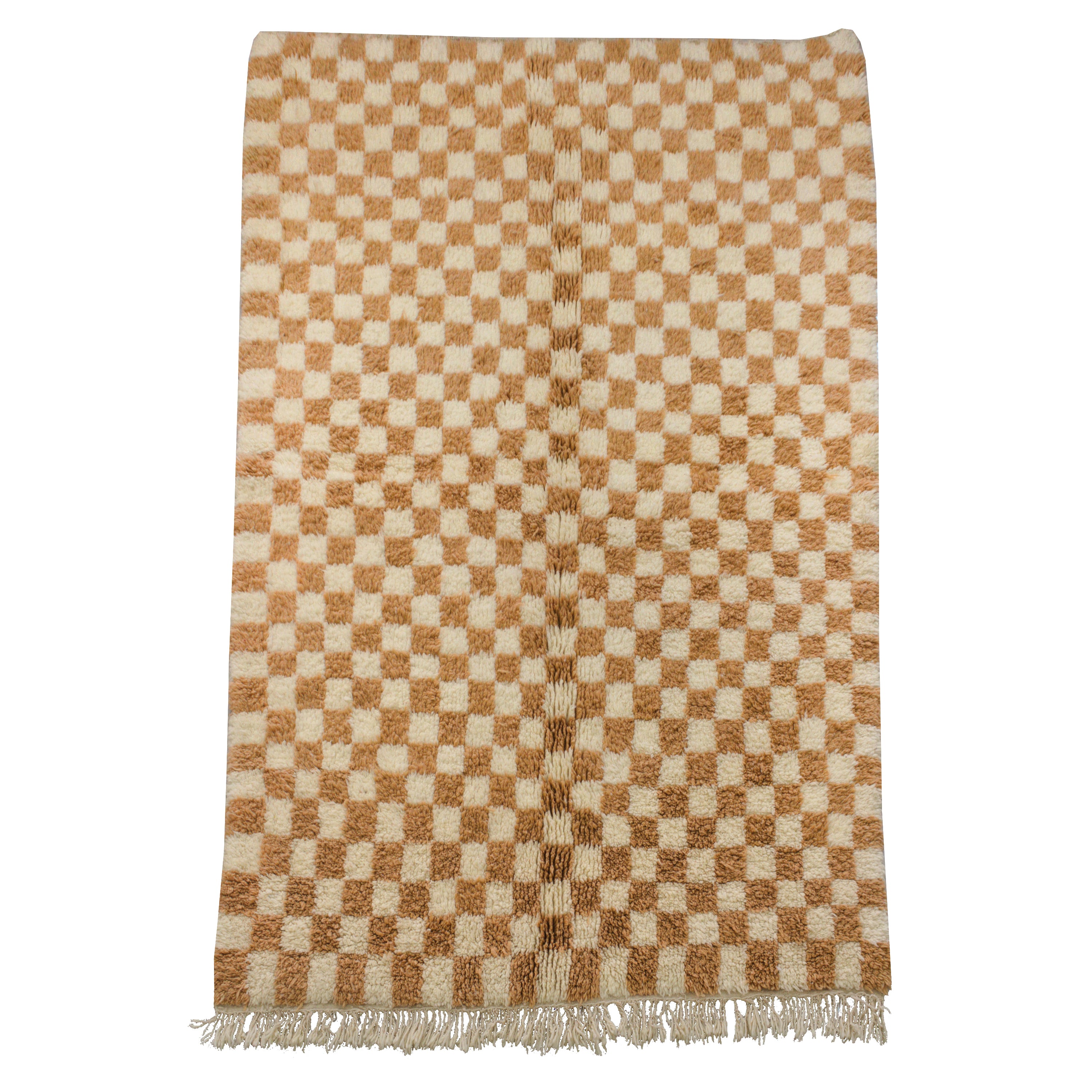 Brown Check Mate | Checkered Moroccan Mat | Ima Rugs