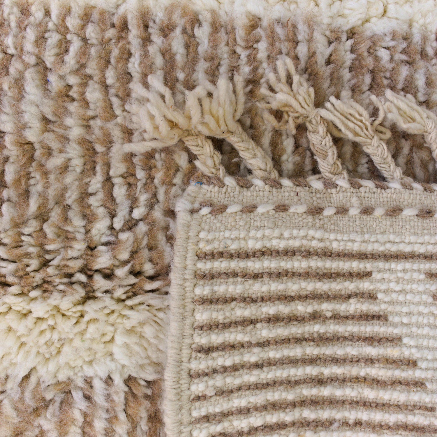Taupe Lines Rug | Pop Color Neutral Carpet | Ima Rugs