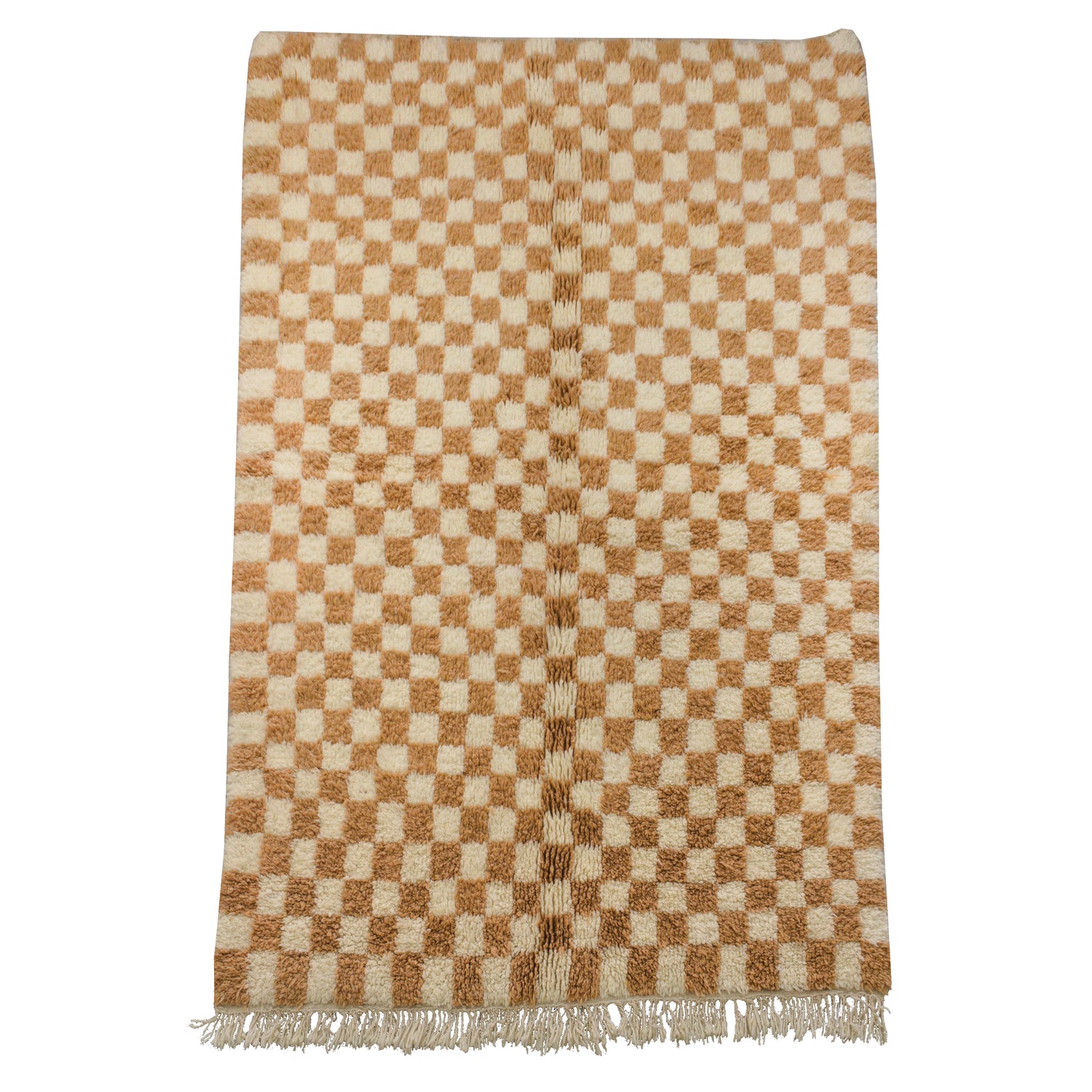 Brown Check Mate | Checkered Moroccan Mat | Ima Rugs