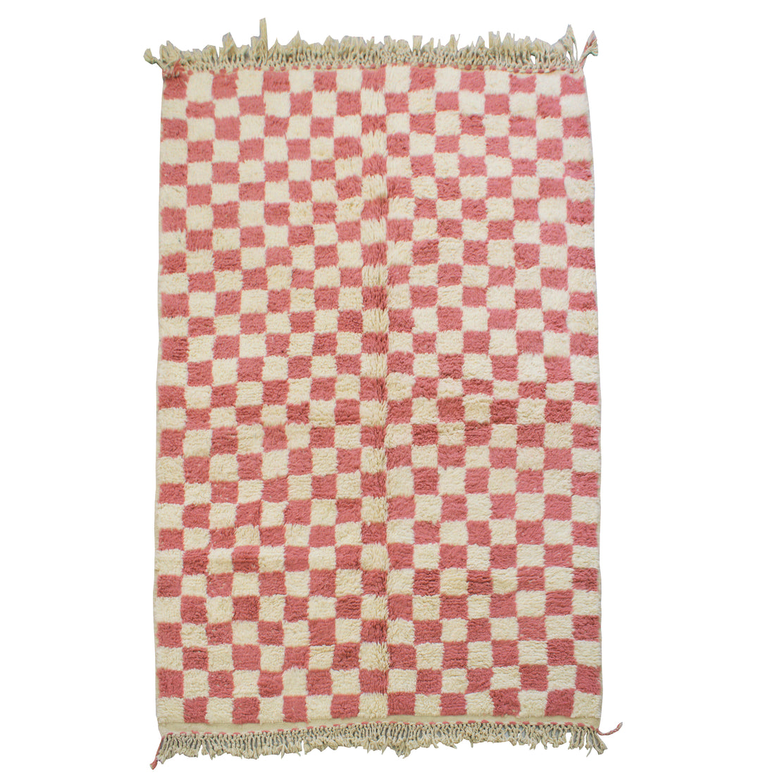 Salmon Checker Rug | Checkerboard Rug | Ima Rugs